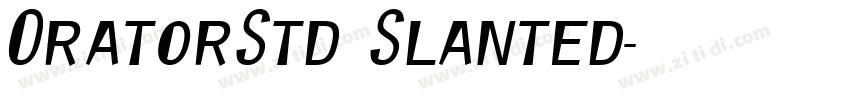 OratorStd Slanted字体转换